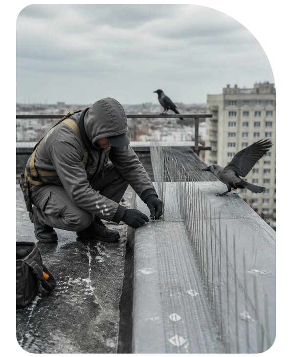 Защита от ворон под ключ в Донском по цене от 5066 р. | Сенат-Днс